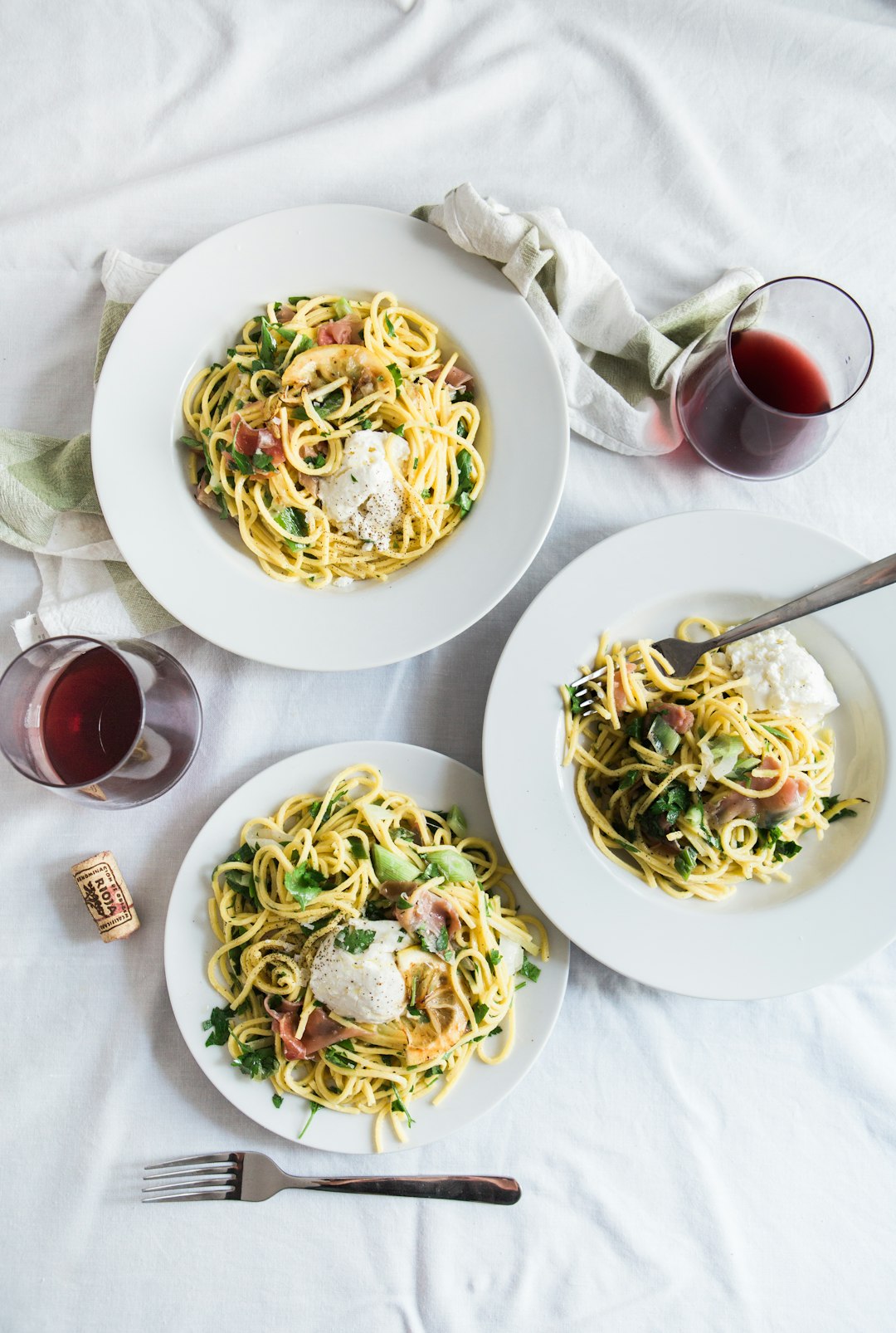 Baked Lemon Garlic Shrimp Pasta with Spinach and Feta