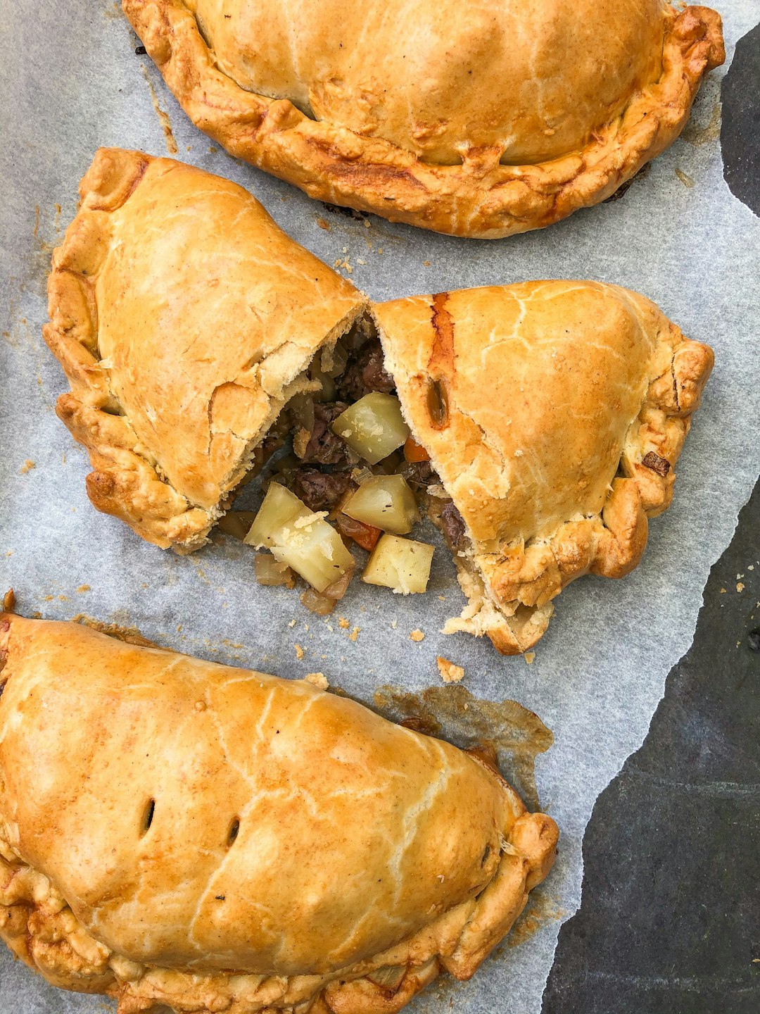 Tasty Seafood Pastry Filling with Kraken Fillet and Arugula