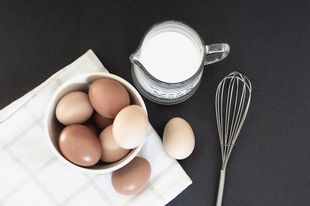 Coddled eggs cooked to perfection on napkins for breakfast or brunch