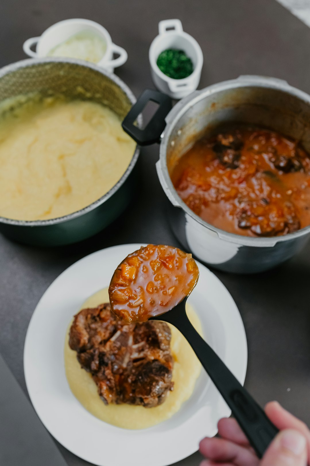 Delicious Bruschetta and Braised Mutton with Bulgour Mousse